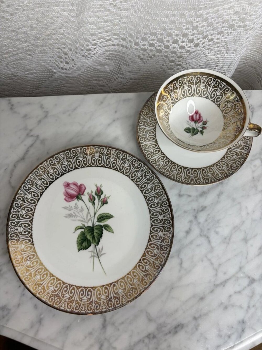 Winterling Marktleuthen Bavaria Floral Cup Saucer Dessert Set